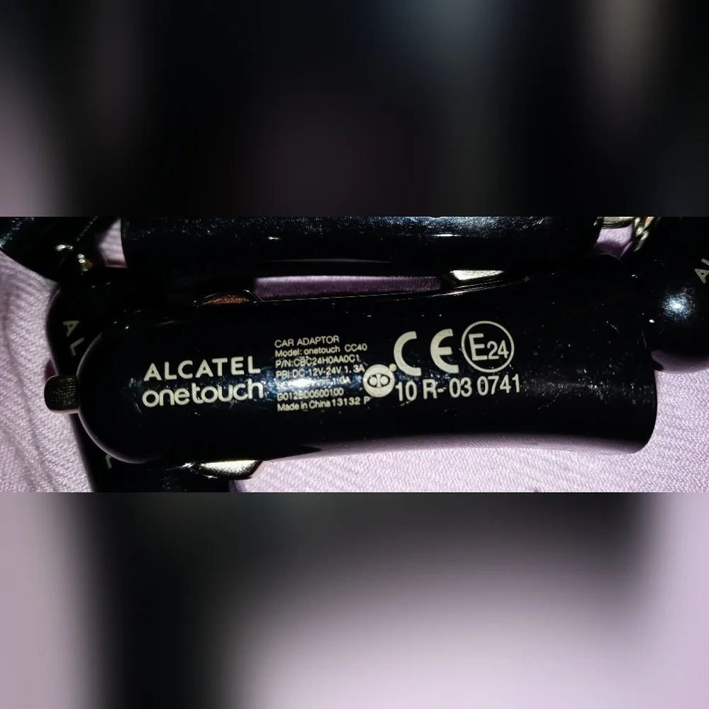 Alcatel Onetouch Phone Car ADAPTOR Charger is a model cc40 3 for $4